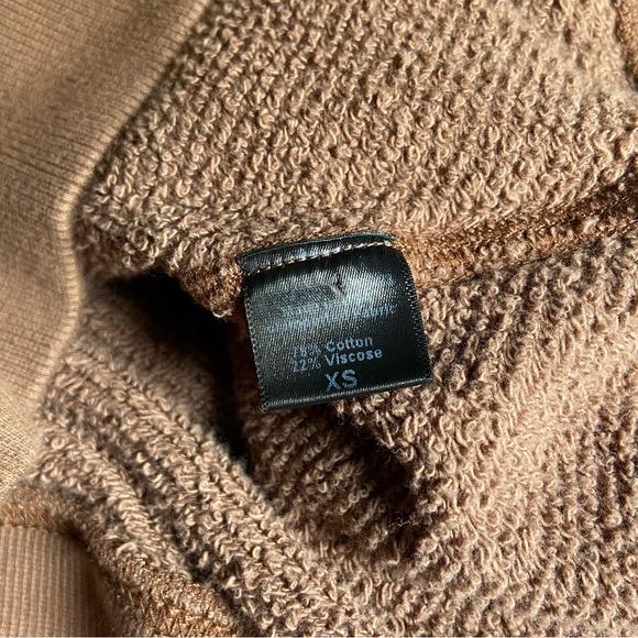 Jenni Kayne Half Zip Pullover Sweatshirt XS Neutral Brown - Picture 7 of 7